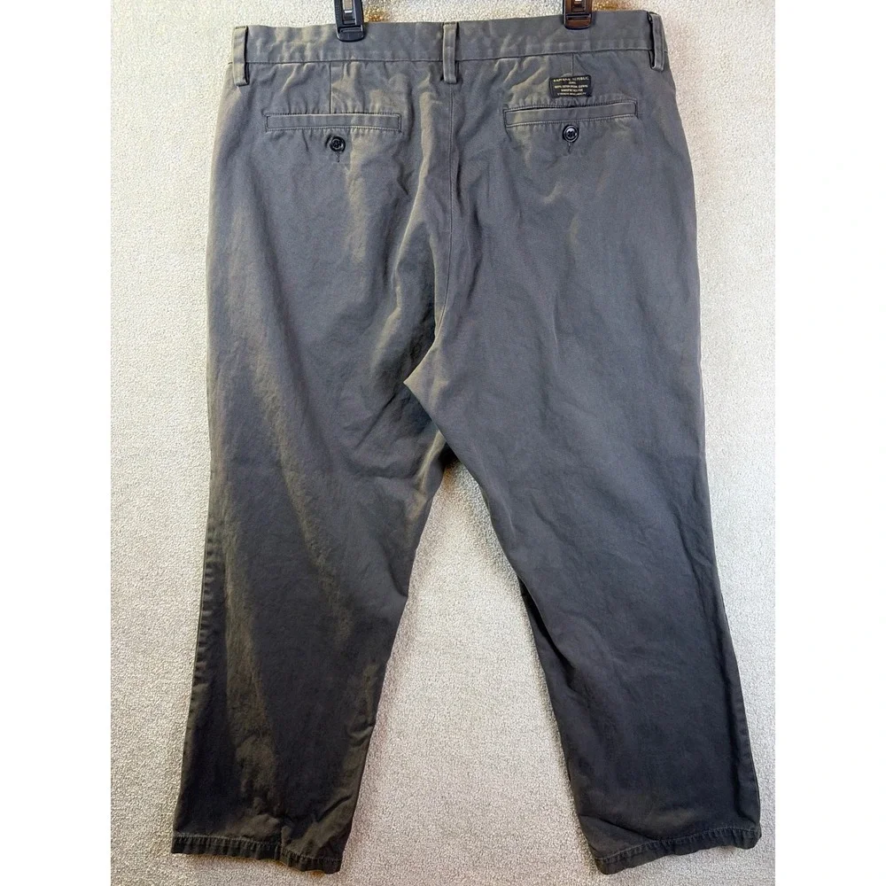 Banana Republic Gavin Chino Pants Mens 36x30 (Fits 35x28.5) Gray Straight‎ Leg